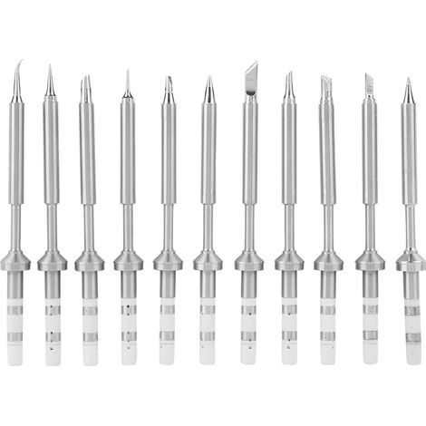 Remplacement de la Pointe du Fer à Souder TS100, Type Mini-stylo en Acier Inoxydable avec Conception Standardisée, Inoffensif pour les Humains (Jeu de 11 pannes de fer à souder (1/5)