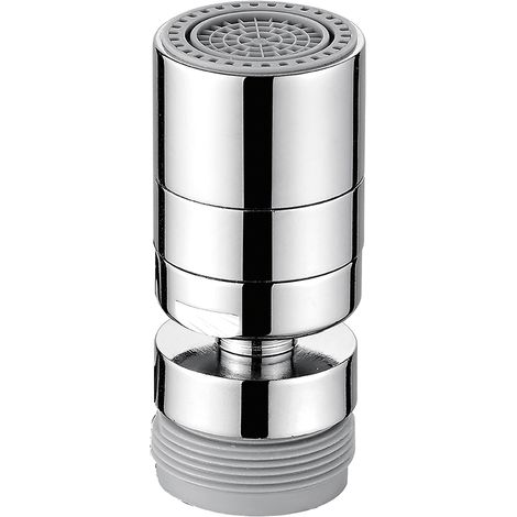 Aérateur mobile 2 fonctions - M22/M24 - Chrome - Rotation à 360° - Pour éviers et lavabos