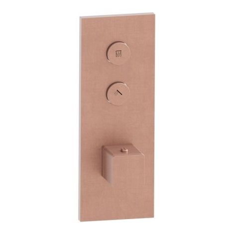 Façade Thermo Twist thermostatique 2 sorties Or Rose Brossé Quadri - CRISTINA ONDYNA XQ61234P
