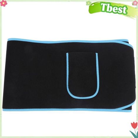 Tbest soutien lombaire Ceinture de soutien de taille élastique, ceinture de sport, Fitness, attelle sport Bleue (1/5)