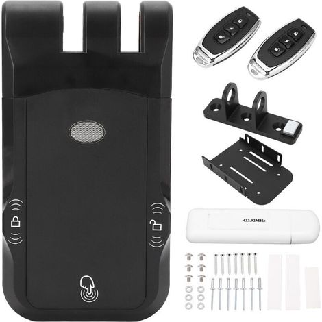 Serrure de porte électronique sans fil et sans clé - Verrou invisible à commande à distance - Compatible avec Tuya Smart - Sécurité renforcée pour la maison