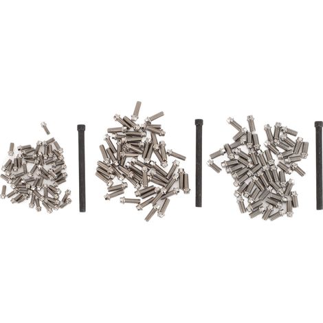 Kit de 150 vis de moyeu de roue RC M2, M2.5 et M3 en acier inoxydable pour voitures RC 1/8, 1/10, 1/12 et 1/16. (1/5)