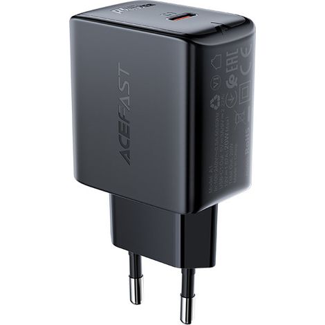 Caricabatterie da parete veloce USB-C Power Delivery da 20 W, nero (1/5)