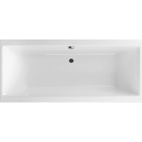 Excellent Baignoire Slim Rectangulaire 160x75 cm - Blanc Brillant - Design Minimaliste - Confort Optimal (1/4)