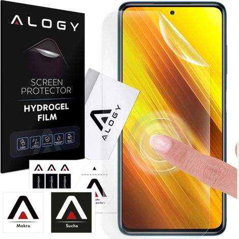 Pellicola protettiva in idrogel per Xiaomi Poco X3 NFC / X3 PRO / Redmi Note 9S / Redmi Note 9 Pro, protezione schermo per telefono Alogy Hydrogel Film (1/5)