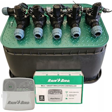 Kit Rain Bird a 5 stazioni: collettore a gomito, RC2, coppa, PE 20 (1/5)