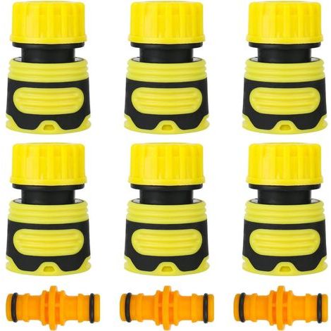 x 1/2"-Schlauchverbinder + 3 x Doppelschlauchverbinder zur Schlauchverlängerung, 13-mm-Schlauchverbinder für den Familiengarten (1/5)