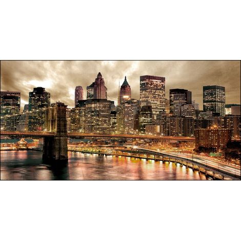 Lupia - Quadro su tela canvas DEEP 77X143 BRIDGE AT NIGHT (1/3)