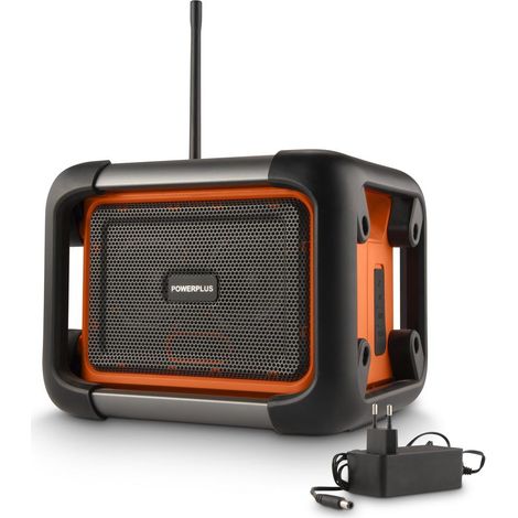 Powerplus Dual Power Radio de chantier portable POWDP8061 - Radio 20 V - Avec connexion USB, Bluetooth et stations DAB+/FM (1/5)