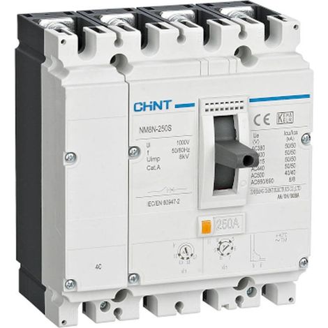 Interruttore scatolato magnetotermico 4p 250a 50ka chint - 271188
