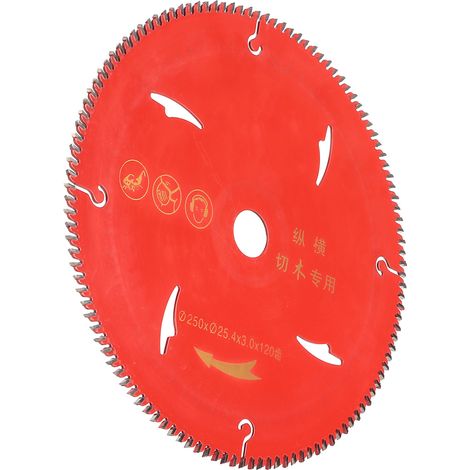 Lame de scie circulaire en carbure pour charpente, disque de coupe en alliage pour le travail du bois, 250 mm x 25,4 mm x 3 mm x 120 dents (1/5)