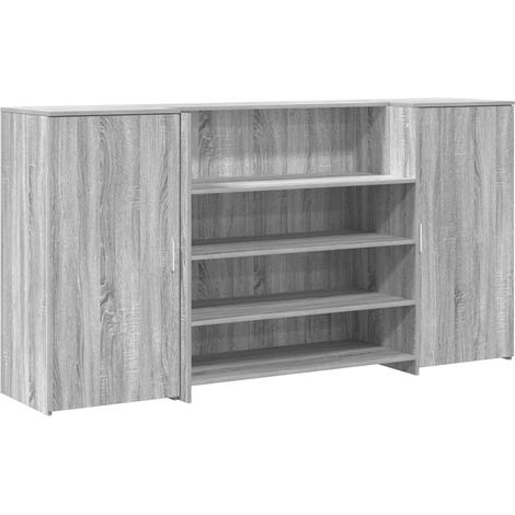 vidaXL Banco Reception Grigio Sonoma 200x50x103,5 cm Legno Multistrato