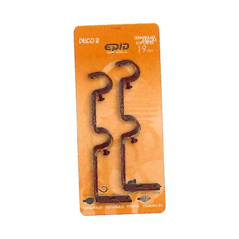 Rideau 2 Support Barre 19 mm Double Fixe Noir