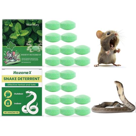 Ensemble répulsif anti-souris et anti-serpents pour jardin et extérieur. Puissant et sans danger pour les animaux domestiques. Convient à la maison, la pelouse, le camping et les espaces verts. (1/4)