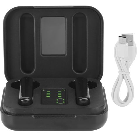 Kabellose Bluetooth 5.0-Kopfhörer mit LED-Digitalanzeige und Stereoklang – Schwarz (1/5)