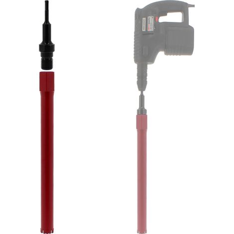 Diamantbohrkrone Ø 38 mm mit Adapter für Bohrmaschine und SDS-plus-Bohrhammer