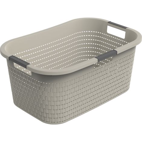 Panier à linge Rotho Country 40L Cappuccino