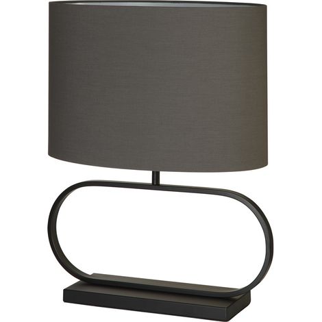Lampe de table Sleek Noir avec capuche grise - EU92101GY (1/3)