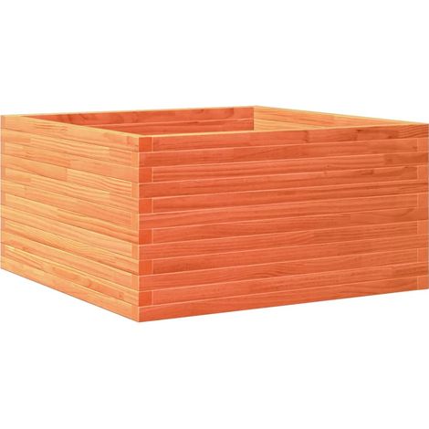 Vassoio per fioriera aiuola rialzata piante fiori terrazzo giardino cera 90 x 90 x 46 cm legno massello di pino marrone 020038529