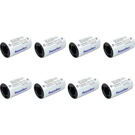 Adaptateurs Piles C Convertisseur AA Vers Entretoise Pour Cellules Lot De 8