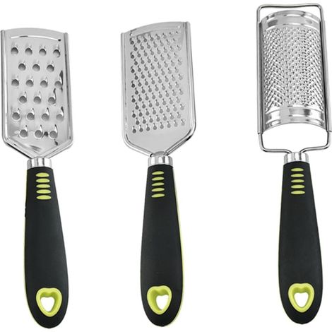 Set mit 3 multifunktionalen Reiben für Gemüse, Knoblauch und Radieschen - Kompaktes, tragbares und leicht zu reinigendes Küchengerät für den Hausgebrauch.