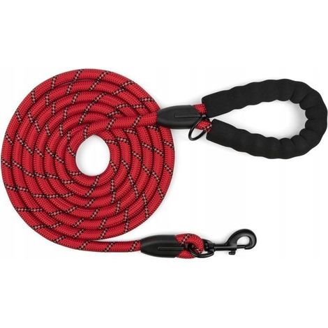 LAISSE POUR CHIEN CORDE SOLIDE CORDE ÉPAISSE RÉFLÉCHISSANTE 3 m (1/4)