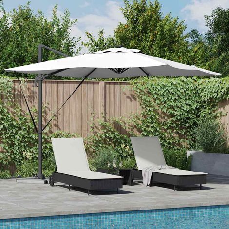 Sonnenschirm Sand 286 x 284 x 270 cm Aluminium und Polyester