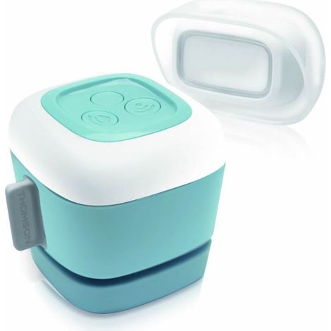 Thomson – Carillon sans fil bleu pastel – Portée 300m – Fonction MP3 avec 6 sonneries – Alimentation 3 piles AA – Installation facile (1/2)
