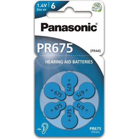 Panasonic PR675 - Pile 6 x PR44 - zinc-air - 605 mAh (1/5)