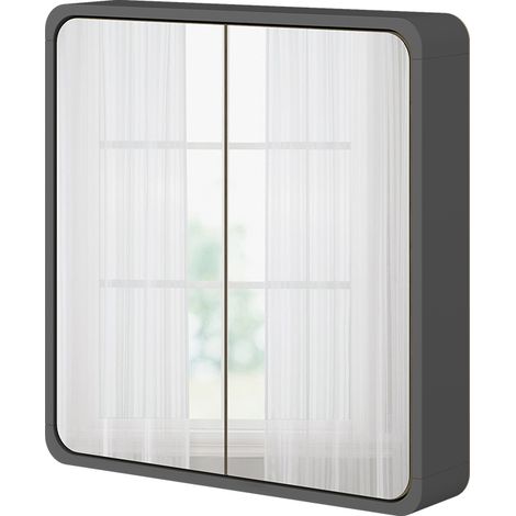 Badezimmerspiegelschrank Arla, Anthrazit, 60 x 60 cm, Vicco
