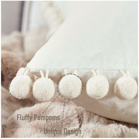 QORVA-Housse de coussin 30 x 50 cm Moutarde Blanc Scandinave Maison Salon Décoration Lot de 2 Housses de coussin en velours doux Rectangulaire Double Face Couleur unie pour coussin de chaise de bureau (1/3)