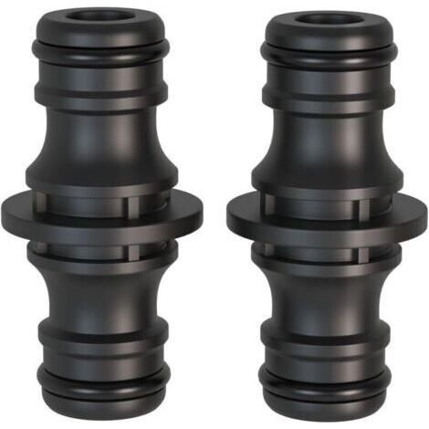 2 pièces Raccord, 1/2 pouce double fiche Pièce de raccordement pour une connexion sûre des tuyaux, connexion de deux tuyaux pour la prolongation (1/4)