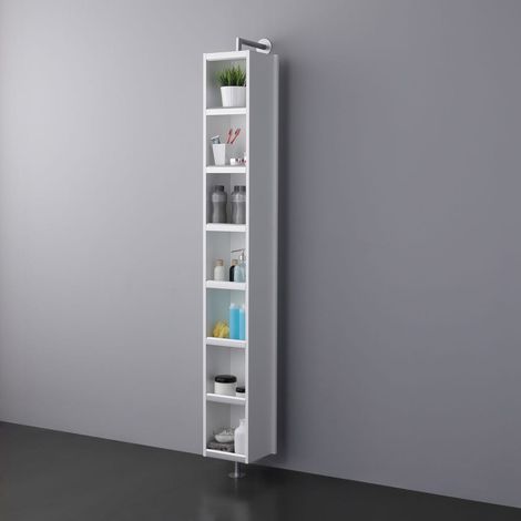 Colonna Girevole Per Bagno Con Ripiani E Specchio (1/7)