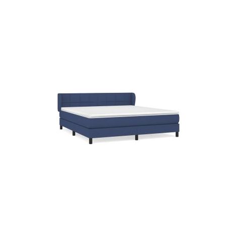 Sommier à lattes de lit avec matelas Bleu 180x200 Tissu (1/5)