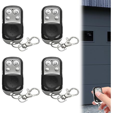 Telecommande Universelle Portail, 4 Pièces Telecommande Universelle Porte Garage Compatible 433.92 MHz Rolling Code à 4 Boutons Touches Copieuse Pour Porte de Garage et Voiture (1/5)
