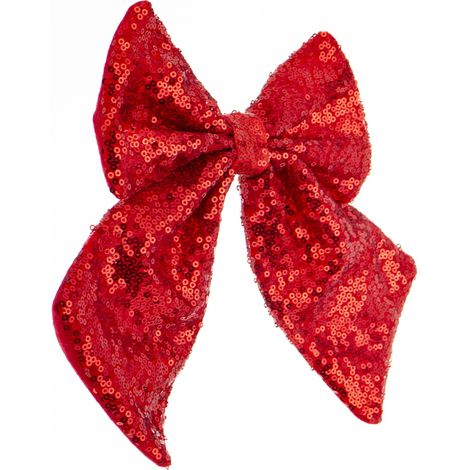 Fiocco rosso con paillettes 22x26x2,5 (1/5)