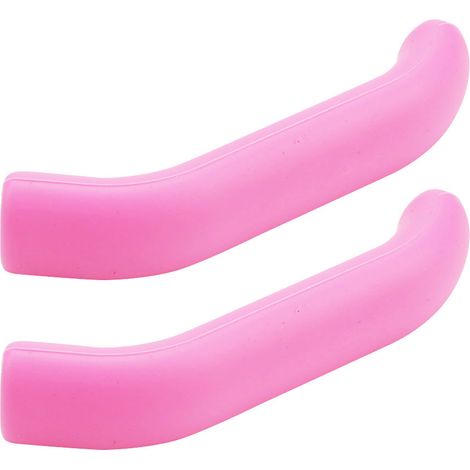 2 Pièces Manchon Silicone Poignée de Frein VTT - Protection Couvre Levier de Frein Rose Foncé (1/5)