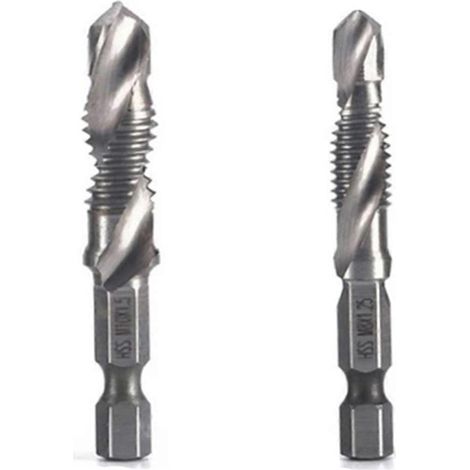 2 Stück M8+M10 HSS 4341 Titanbeschichteter Verbundgewindebohrer
