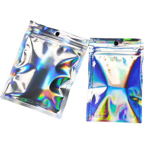 100 sachets Ziplock épais en PE, petits sachets auto-scellants à valve, pour sachets de goûter et bijoux (1/5)