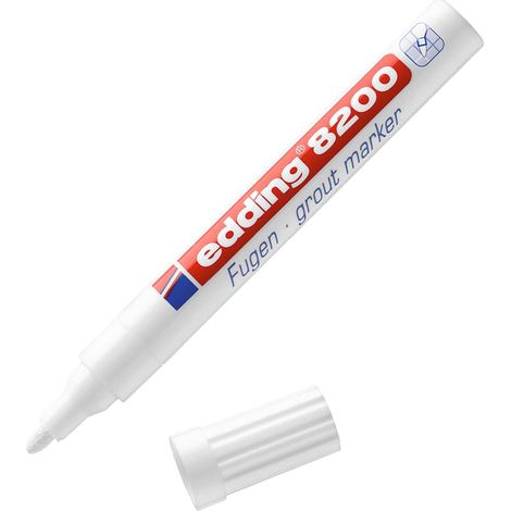 edding 8200 Marcatore per fughe sanitari punta conica Blister 1 pz. Colore bianco Tratto 2-4 mm (1/3)