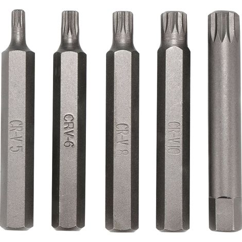 Jeu de douilles cannelées, hexagonales et Torx 40 en 1, clé Allen longue et courte portée de 3/8 à 1/2 pouces de diamètre avec boîte de rangement (1/5)
