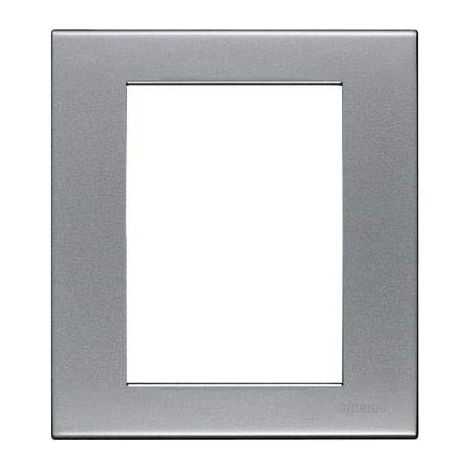 Living Light placca 3+3 moduli, Alluminio Naturale BTIN4826AA