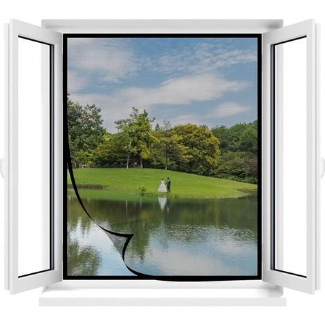 Moustiquaire adhésive 150 x 180 cm – Installation sans perçage – Protection anti-insectes pour la sécurité de votre famille (1/5)