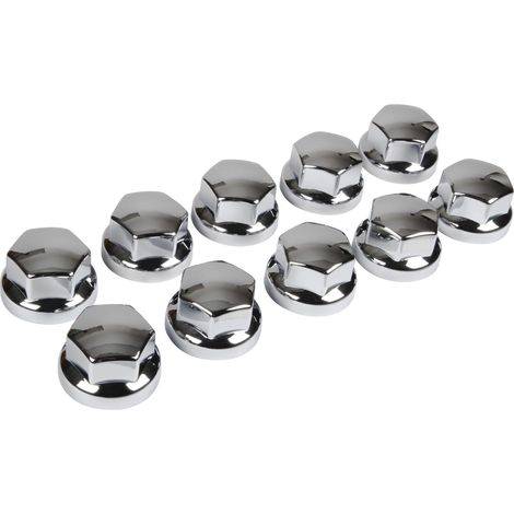 Set 10 copribulloni universali in ABS - Ø 32/33 mm - Cromo (1/5)