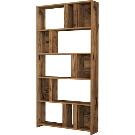 Libreria in legno "Lima" - 90 x 20 x 180 cm - Noce