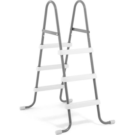 Intex – Échelle de piscine 91 cm – Tube d'acier revêtu – Marches antidérapantes – Charge maximale 136 kg