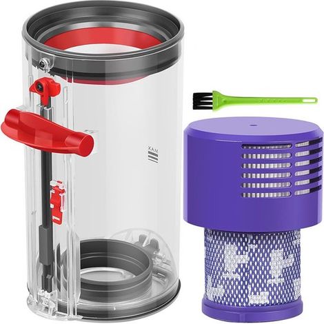 Adatto per aspirapolvere Dyson V11 SV14 SV15 SV22 Accessori per contenitore della polvere di ricambio + filtro + spazzola - 3 pezzi (1/5)