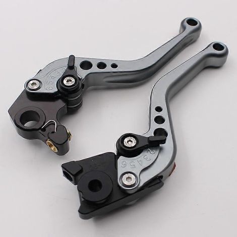 Pour motos KTM 1090 Adventure/R : poignée de klaxon de frein modifiée, accessoires de biellette de direction d'embrayage (couleur titane avec tige courte) (1/4)
