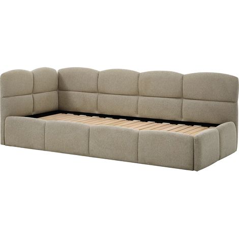 Letto estraibile 2 x 80 x 200 cm Con rete a doghe Tessuto testurizzato Talpa – PLURANIO (1/5)
