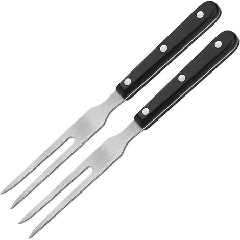 Lot de 2 fourchettes découper,fourchettes à viande de 25 cm de long en acier inoxydable pour barbecue,service,cuisson et rôtissage. (1/5)